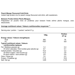 Proteline Boisson froide pêche-mangue (7 x 21 g)