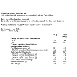 Proteline Barres chocolat crunch (7 x 45 g)