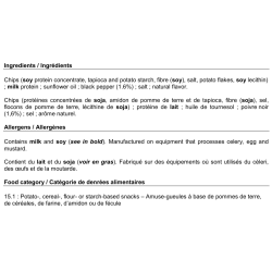 Proteline Chips de soja soufflées au poivre noir & sel (3 x 25 g)