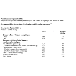 Proteline Plat à base de soja style Chili (7 x 33,5 g)