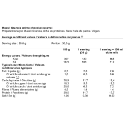 Proteline Muësli granola arôme chocolat-caramel (7 x 30 g)