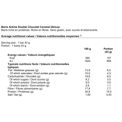 Proteline Barres double chocolat-caramel (7 x 43 g)