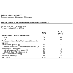 Proteline Boisson arôme vanille UHT (3 x 250 ml)