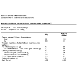 Proteline Boisson arôme moka UHT (3 x 250 ml)